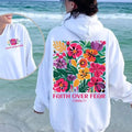 Faith Over Fear Hoodie, Christian Hoodie Bible Verse, Aesthetic Sweatshirts, Jesus Hoodie, Church hoodie, Trendy Boho...