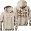 Faith Over Fear Hoodie, Christianity Religious Sweatshirt Gift, Trendy Aesthetics Christian Merch, Scriptural Bible Verse...