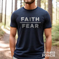 Faith Over Fear Mens Christian Shirt | Mens Christian Gifts, Faith Shirt, Cool Christian Shirts for Men, Trendy Christian...
