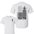 Faith Over Fear Shirt,  American Flag Cross Graphic With Bold Christian Message , For Believers And Patriots , Short...