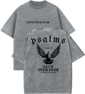 Faith Over Fear Unisex Washed T-Shirt, Christian t shirts, Vintage 90s Graphic Tee, Gift Top Womenswear...