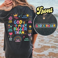 Faith Shirt Christian God Is Bigger Shirt Christian Motivational Shirt Mental Health Shirts Jesus Shirt T-Shirts, Hoodie, Sweatshirt