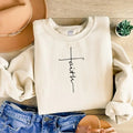 Faith Sweatshirt, Faith Cross Sweat, Religious Sweat, Inspirational Sweat, Motivational Sweater, Faith Christian Sweat...