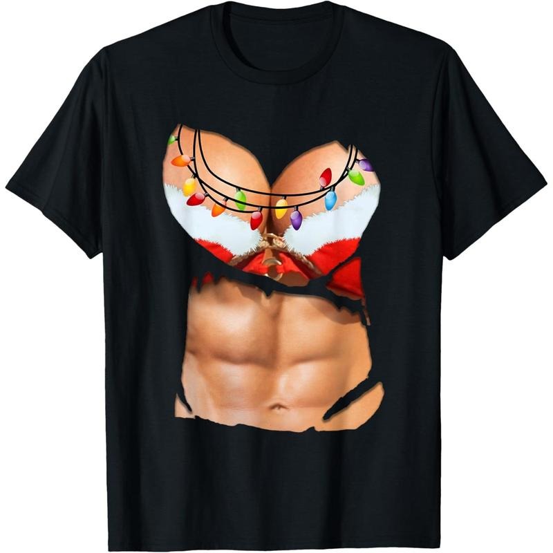 Fake Abs Shirt Funny Bikini Body Muscle Six Pack 3D T-Shirt T-Shirt made in usa Hoodie, Sweatshirt | GrindPrints.com