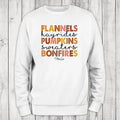 Fall | Flannels Hayrides Pumpkins Sweatshirt Classic Womenswear T-Shirts, Hoodie | GrindPrints.com