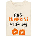 Vintage Little Pumpkins On The Way Graphic Tee - Thanksgiving Pregnancy Announcement Shirt for Women - Autumn/Fall &...