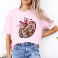 Fall Coquette Bow and Football Shirt. Fall Softstyle Unisex T-Shirt. Cute Graphic Tee Hoodie, Sweatshirt | GrindPrints.com