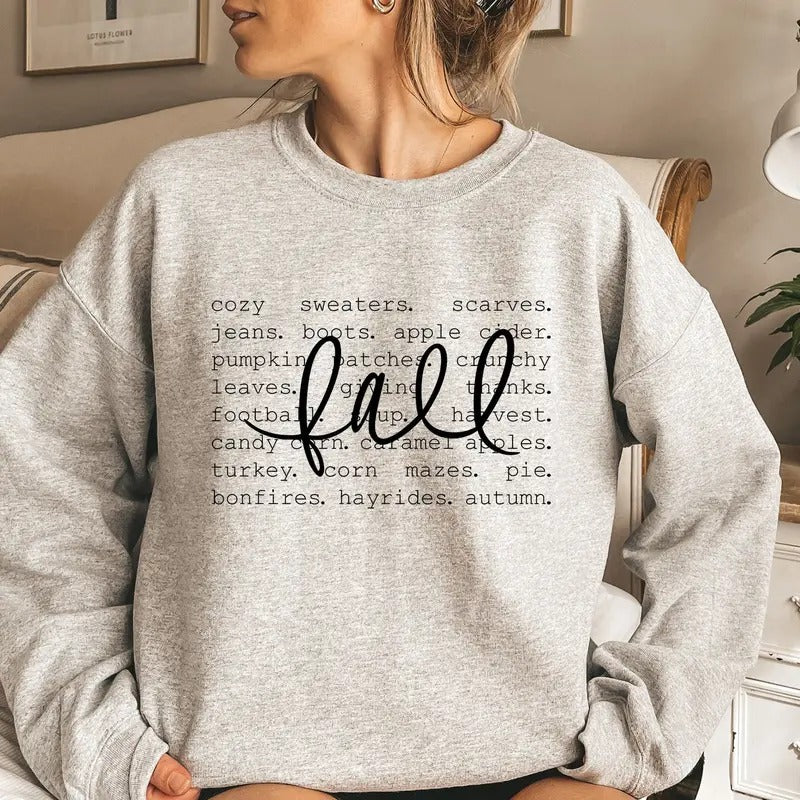 Fall Words Fall Hello Fall Autumn Fall T-Shirts, Hoodie, Sweatshirt