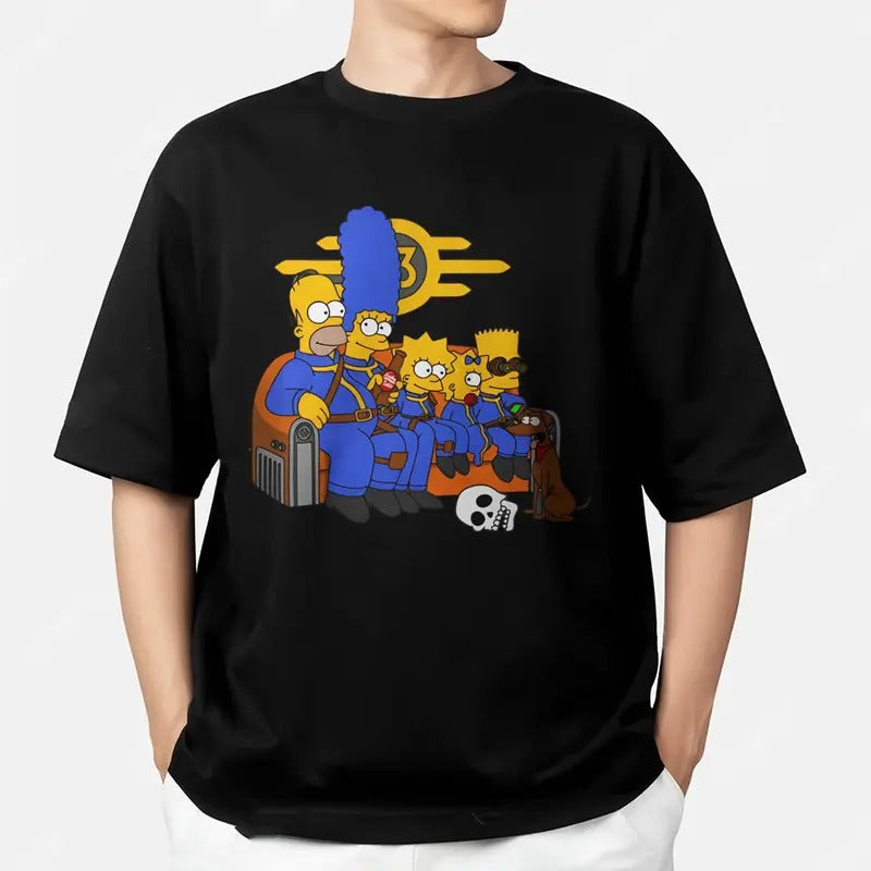 Fallout The Simpson Family Graphic Tshirt, Fallout Gaming Tshirt, Birthday Gaming Shirt, Fallout movies shirt, cartoon...