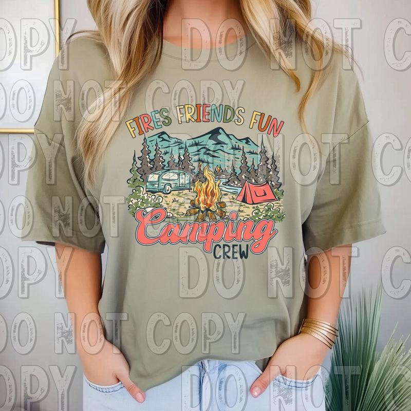 Fam, Friends, Fun Camping Crew DTF Transfers - THIS IS NOT A SHIRT Hoodie, Sweatshirt | GrindPrints.com