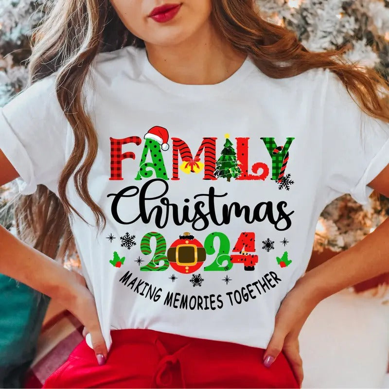 Family 2024 Family Santa Hat Shirt Matching Family Family Group Shirt T-Shirts, Hoodie, Sweatshirt