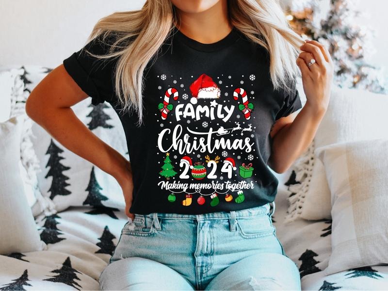 Family 2024 Family Santa Shirt Matching Family Family Party Shirt Xmas Family T-Shirts, Hoodie, Sweatshirt