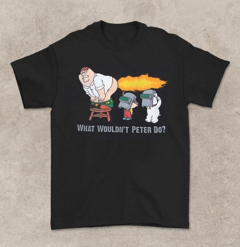 Family Guy Cartoon Funny Black T-Shirt Highlighting Bold and Hilarious Graphic Style Hoodie, Sweatshirt | GrindPrints.com