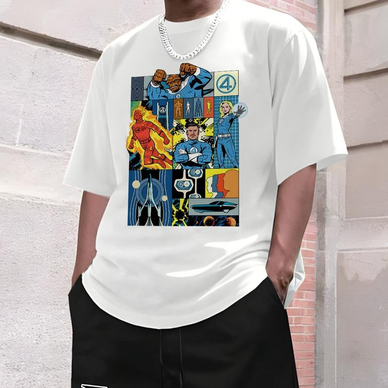 Fantastic Four T-Shirt, Retro Comic Tee, Abbey Road Parody Shirt Hoodie, Sweatshirt | GrindPrints.com
