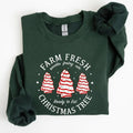 Farm Fresh Christmas Tree, Cake, Winter, Santa, Xmas Sweatshirt, Women's Crew Neck, Crewneck T-Shirts, Hoodie