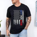 Father's Day Best Papa Ever with US American Flag T-Shirt | 100% Cotton Tee, Top Menswear Hoodie, Sweatshirt