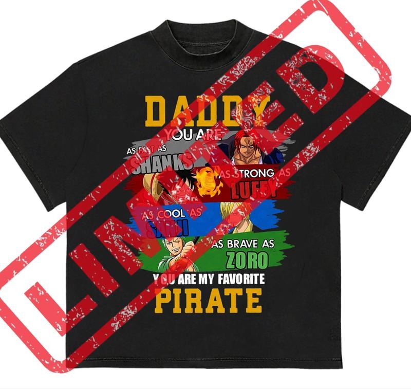 Father's Day Daddy You Are one Pieece Anime T-Shirt Retro Design Unisex Graphic Design Hoodie, Sweatshirt | GrindPrints.com