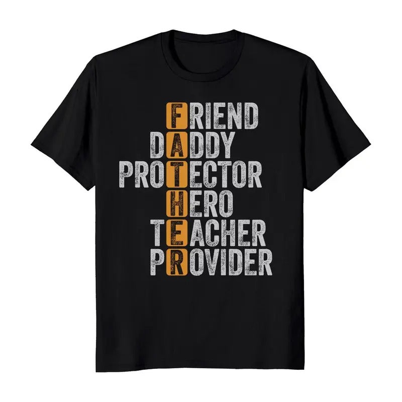 Father's Day Friend Daddy Protector Hero Teacher Provider Men's T-Shirt Casual Classic Hoodie, Sweatshirt | GrindPrints.com