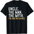 Father's Day Gift Uncle The Man The Myth The Bad Influence T-Shirt made in usa Hoodie, Sweatshirt | GrindPrints.com