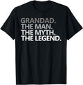 Father's Day T-Shirt, Gifts For Dad, Grandad The Man Myth Legend Father's Day Gift Grandpa Papa T-Shirt Menswear Top...