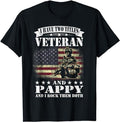 Father's Day T-Shirt, Gifts For Dad, I Have 2 Tittles Veteran And Pappy Tee Fathers Day Gift Men T-Shirt Menswear Top...