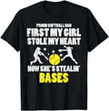 Dad Softball Dad Girl Stole My Heart Stealing Bases Menswear Top Underwear T-Shirts, Hoodie, Sweatshirt