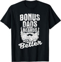 Father's Day T-Shirt, Gifts For Stepdad, Bonus Dads With Beards - Fatherhood Stepdad Stepfather Uncle T-Shirt Menswear...