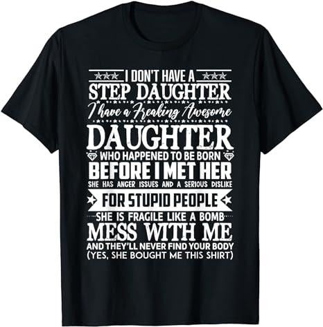 Father's Day T-Shirt, Gifts For Stepdad, Fathers Day Tee