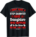 Father's Day T-Shirt, Gifts For Stepdad, From Daughter T-Shirt Menswear Fashion Casual Cotton Hoodie, Sweatshirt