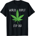 Father's Day T-Shirt, Gifts For Stepdad, Funny Step Dad Gift, 420 Weed Gift, Worlds Dopest Step Dad T-Shirt Menswear...