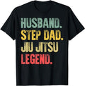 Father's Day T-Shirt, Gifts For Stepdad, Funny Vintage Husband Step Dad Jiu Jitsu Legend Gift T-Shirt Menswear Fashion...