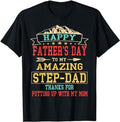 Stepdad Happy Step Dad Menswear Casual Cotton T-Shirts, Hoodie, Sweatshirt