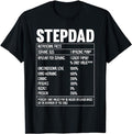 Stepdad Step Dad Nutrition Facts Funny Bonus Papa Dada Menswear Casual Cotton Top T-Shirts, Hoodie, Sweatshirt