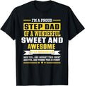 Father's Day T-Shirt, Gifts For Stepdad, Step Daughter Stepdad T-Shirt Menswear Fashion, Father's Day Gift Casual Cotton...