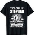 Father's Day T-Shirt, Gifts For Stepdad, They Call Me Stepdad Stepfather Father's Day T-Shirt Menswear Casual Cotton...