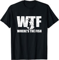Father's Day T-Shirt, Gifts For Stepdad, WTF Where's The Fish Men's Funny Fishing Gifts T-Shirt Menswear Fashion,...
