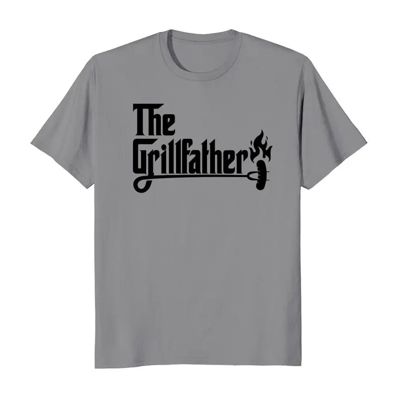Father's Day The Grillfather Men's T-Shirt Casual Crewneck Hoodie, Sweatshirt | GrindPrints.com