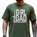 Fathers Day Gift For Dad From Daughter, Girl Dad Armed And Protective Shirt, Funny Daddy Tee, Dad Of Girl Shirt, Regular...