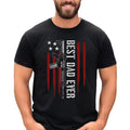 Fathers Day Gift For Dad From Son Daughter, B*St Dad Ever Tshirt, American Flag Patriotic T Shirt, girl Daddy Tee, Short...