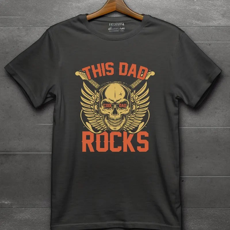 Fathers Day Tshirt This Dad Cool Dad Rocks Skull Skeleton Design Shirt Skull Skeleton Designed Gift For Dad  sweater and...
