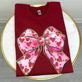 Faux Glitter Heart Bow T-Shirts, Hoodie, Sweatshirt