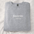 Favorite Sibling Embroidered Cotton Mom'S Favorite Cute Funny Dad'S Favorite Family Brother Sister Bro Sis T-Shirts, Hoodie, Sweatshirt
