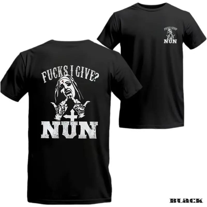 Fcks I Give Nun' Fun Bold Religious Inspired Shirt Those Who Love Edgy Statements T-Shirts, Hoodie, Sweatshirt