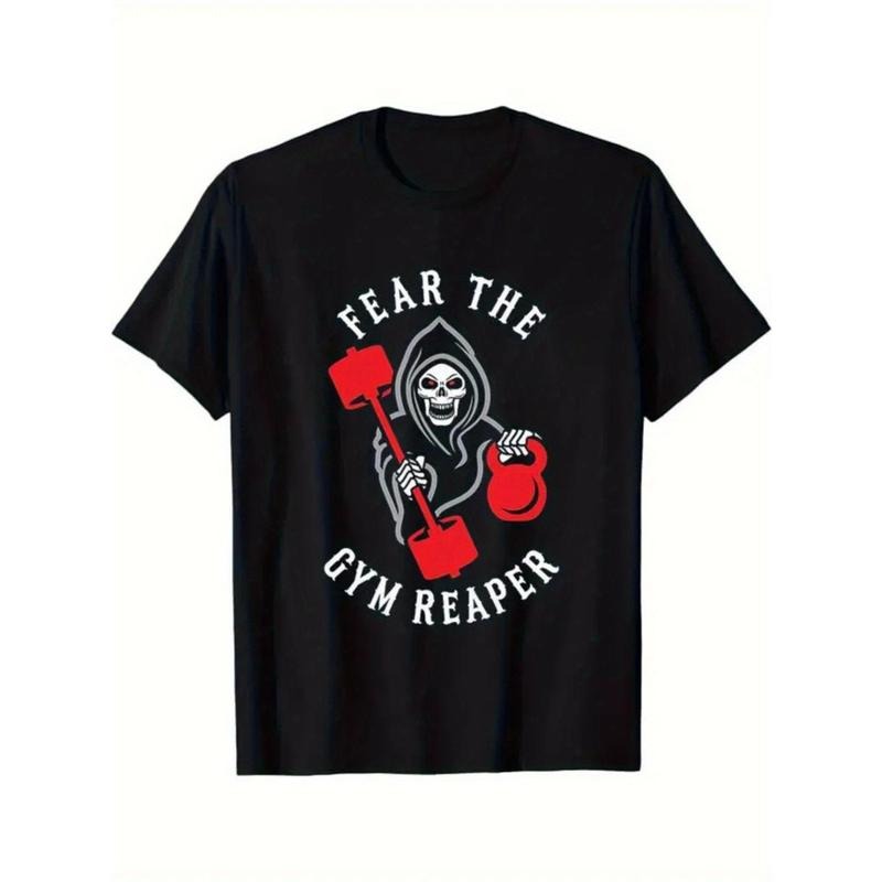 Fear of Fitness Death Halloween Fitness Classic T-Shirt Made in USA Hoodie, Sweatshirt | GrindPrints.com