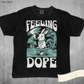 Feeling Dope Bunny Vintage Shirt 420 Weed Shirt Rabbit Getting High Shirt Funny Weed Easter Bunny Mushroom Shirt Gift...