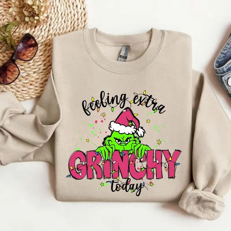 Feeling Extra Grienchy Today Funny Grinccch Griench Classic Cotton T-Shirts, Hoodie, Sweatshirt
