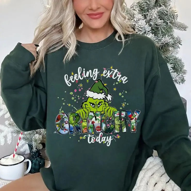 Feeling Extra Today Shirt Feeling Extra Today Merry Shirt Retro Shirt Green Guy T-Shirts, Hoodie, Sweatshirt