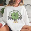 Feeling Lucky St Patricks Day Sweatshirt Lucky Clover Pullover Feeling Lucky Shamrock Hoodie Womens St. Pattys Sweatshirt...