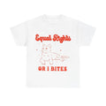 Feminist Cat Shirt, Equal Rights or I Bites, Equality Tee, Feminist Gift Hoodie, Sweatshirt | GrindPrints.com