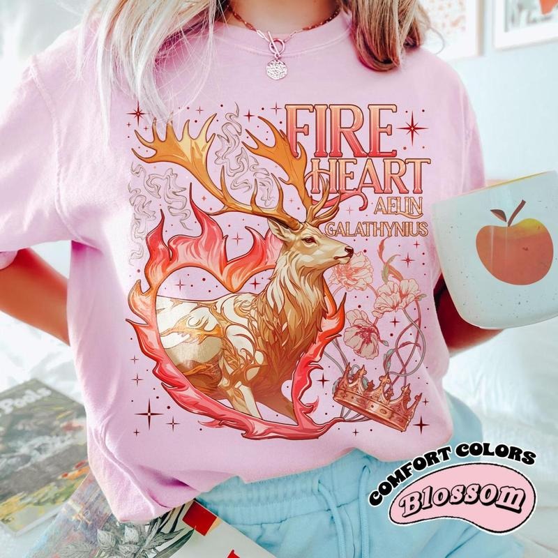 Fenrys And Gavriel Bookish T-Shirt, Fire Heart T-Shirt, Rowan Gavriel Fenrys Connall Lorcan & Vaughn, Throne Of Glass...